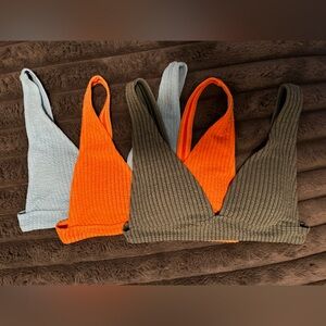 SHEIN Textured Bikini Tops Bundle Size S (3)